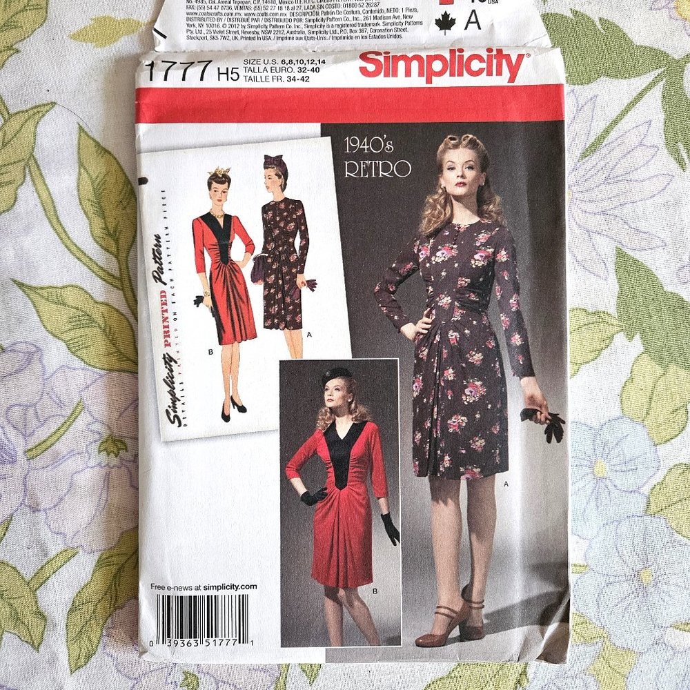 UNCUT Sewing Pattern Simplicity 1777 Size 6-14